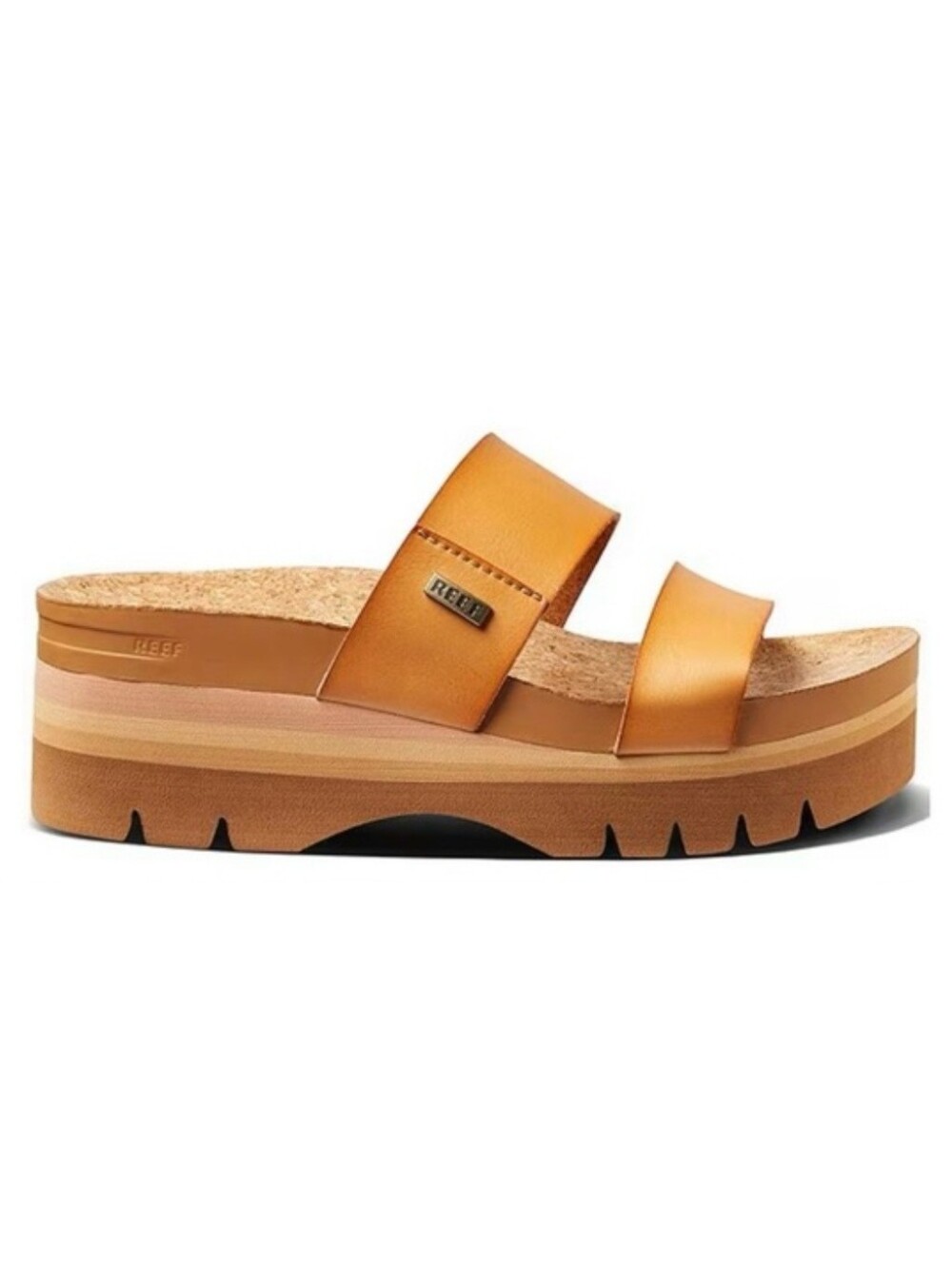 Reef Cushion Vista Hi Platform Sandals Tan Brown Size 10